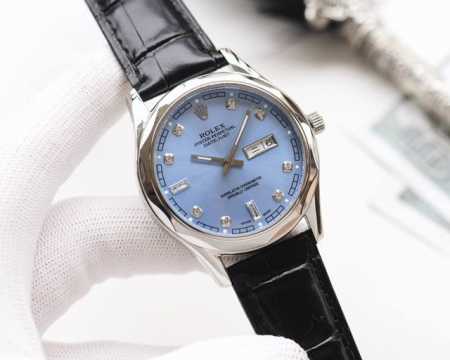 尊享价： 品牌：劳力士-Rolex 类型：男士腕表 壳套：顶级版316精钢L 表带：进口小牛皮表带 机芯：日本西铁城机械机芯 镜面：矿物质防刮镜面玻璃 尺寸：直 - 点击图像关闭
