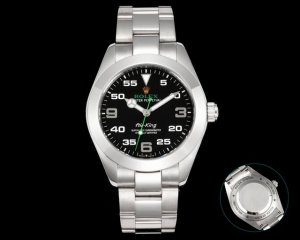 超高性价比新品空霸腕表， 年度劳力士最新款空中霸王型，40Mm、唯一一款“劳力士原色” 绿色指针，绿色Logo表盘！立体数字刻度，空中霸王型向 年代的航空业黄金