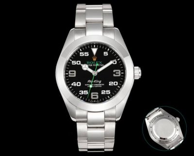 超高性价比新品空霸腕表， 年度劳力士最新款空中霸王型，40Mm、唯一一款“劳力士原色” 绿色指针，绿色Logo表盘！立体数字刻度，空中霸王型向 年代的航空业黄金