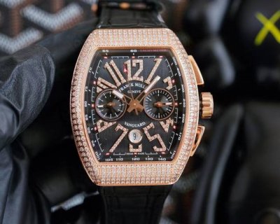Abf全新版本 Franck Muller 法兰克穆勒 V45蓝色遊艇7750机 44X54 Mm1.表壳 100%原版开模 三明治结构表壳 中间内侧 蓝色的侧