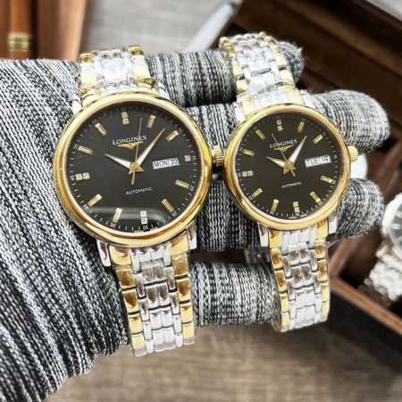 浪琴-Longines 新款情侣机械腕表 进口西铁城机芯 316L精钢壳套 蓝宝石玻璃镜面 316L精钢表带 男尺寸40Mm 厚度11Mm 女尺寸30Mm 厚度 - 点击图像关闭