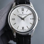 金+50 新款主推江诗丹顿，应各大买家强烈要求，最新男款江诗丹顿今天终于面世了！简雅大方！商务优选！你值得拥有！ 机芯：搭配8215 零返修 尺寸：40 镜面：