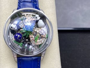 天体熊猫 Jacob & Co 捷克豹天体艺术陀飞轮熊猫腕表. 生动展现竹林与熊猫的灵动世界，标志性的Astronomia机芯更赋予这款腕表独特的机械美学.