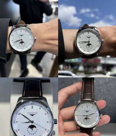 我被这块浪琴名匠四针月相皮带钻刻男表拿捏得死死的！拿到手那刻，直接被颜值暴击！ 40Mm的表径，搭配精钢表壳，质感无敌，适配大多数男生的手腕 ，戴上超显气质。表