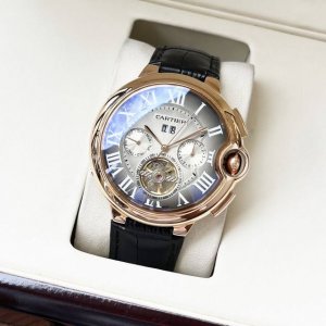 白壳 ，玫瑰金 全新风格 经典热卖 卡地亚-Cartier 男士腕表 全自动机械机芯 矿物强化玻璃 316L精钢表壳 真皮表带 时尚休闲 商务必备 尺寸:直径4