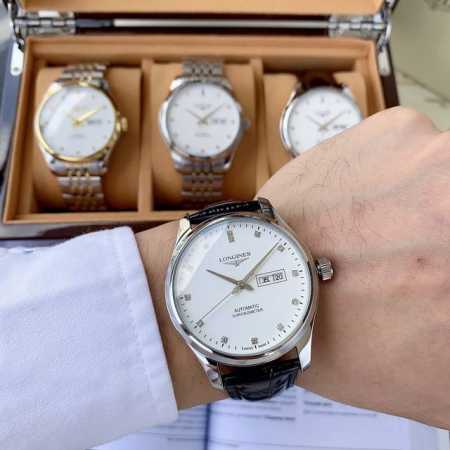 白壳 金壳 钢带+20 特别推荐 经典热卖 浪琴-Longines 男士腕表 全自动机械机芯 矿物强化玻璃 316L精钢表壳 精钢 真皮表带 简约设计 商务休闲 - 点击图像关闭