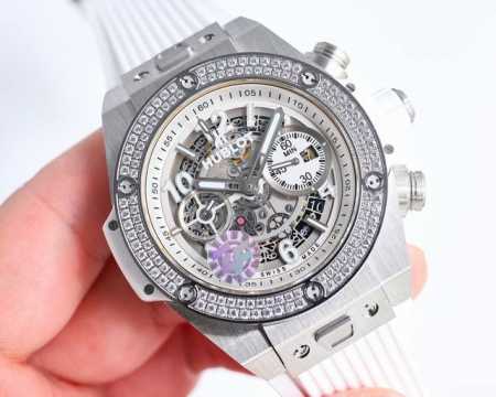 白壳 金壳 圈钻 满钻 Zf 最新款新面出货 宇舶 恒宝 Hublot 英勇无畏，拳拳出击，简称“Hub”“恒宝”，Bigbang大爆炸元素材料计时码表v2版表 - 点击图像关闭