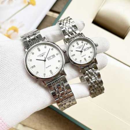 金 钢带+20。 实物拍摄 品牌： 浪琴-Longines 类型：情侣对表 表壳：316精钢 做工优质 表带：进口小牛皮 316精钢 两种可选 机芯：进口石英机 - 点击图像关闭