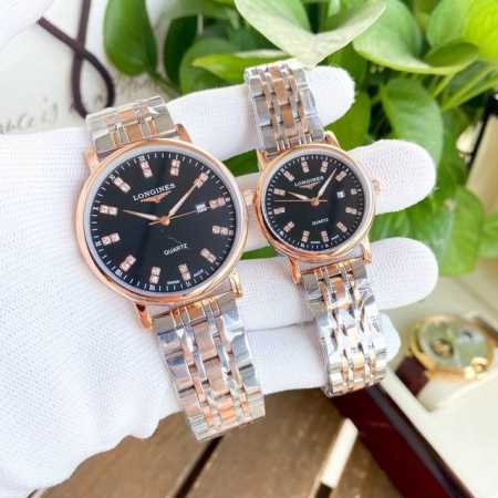 白 -金 钢带+20。浪琴-Longines精品情侣对表携手而来，简约精致，品质精湛，热卖全城。采用进口石英机芯，顶级316精钢表壳，进口小牛皮表带，矿物质超强 - 点击图像关闭