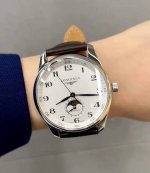 浪琴名匠男士真月相 月相会随时间变化图案 L2.919.4.78.6 进口日本机械机芯，精钢圆形表壳，表径42Mm，抗磨损合成双卜蓝宝石玻璃 数据一致 ，钻石刀