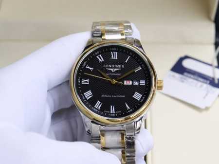 更好品质私聊 浪琴-Longines 名匠系列 再次升级版本 多次反复修缮至完美 极致严格的质量保证。确保采用原版式抛光和拉丝工艺，高硬度水晶镜面，更加透彻明亮 - 点击图像关闭