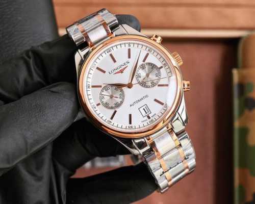 白壳 玫壳640 V7版本 推荐台湾厂做工 浪琴-Longines 名匠系列制表大师机械手表，新款蓝色经典，多功能4813机芯，经典多功能款式，经典指针，蓝宝石
