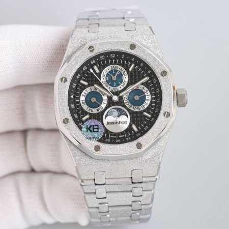 霜金白钢 玫瑰金 Ap 爱彼 皇家橡树霜金版本，41Mm 钢王之王”爱彼26574系列 霜金定制版 ，钢带表最重中之重的表带， Twf厂用原装表带开模使表带细腻 - 点击图像关闭