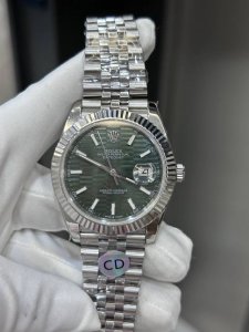 独家实拍图劳力士日志系列 Rolex Datejust型号M126334-0030水波纹绿盘公直径41Mm机芯 瑞士8215机芯Swiss Movement A