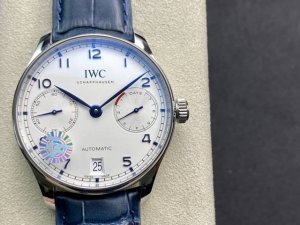 Zf销量神器！V5 葡7 万国Iwc－葡萄牙系列 七日链 葡七 自动机械机芯 独立小秒针 真动能指示 蓝宝石玻璃 牛皮表带42Mm