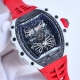 顶级复刻 Richard Mille 理查米尔 Rm21-01系列 Rm8 搭载全自动进口机械机芯 尺寸40X50X16Mm 碳纤维材质打造的表圈和表柱作为架构