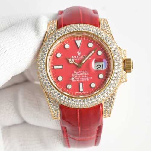 全新改装镶钻 劳力士 Rolex 腕表 潜航者型 水鬼 Yt1 黄金鳄鱼皮密镶钻系列！极具壮丽和奢华的手表，具有诱惑性和张力，富贵之气的不二之选，身份的象征，适