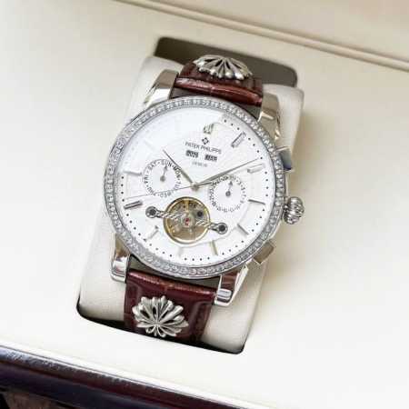 统一 全新设计 优雅气质 百达翡丽-Patek Philippe 男士腕表 全自动机械机芯 矿物强化玻璃 316L精钢表壳 真皮表带 时尚休闲 商务必备 尺寸: - 点击图像关闭