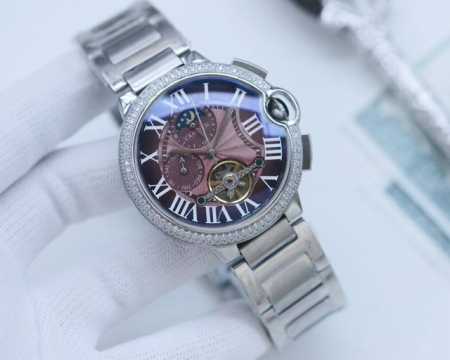 白壳 ，金壳 ，钢带30 品牌：卡地亚-Cartier 类型：男士腕表 壳套：顶级版316精钢l 表带：进口小牛皮表带 机芯：全自动进口机械机芯 镜面：矿物质防 - 点击图像关闭