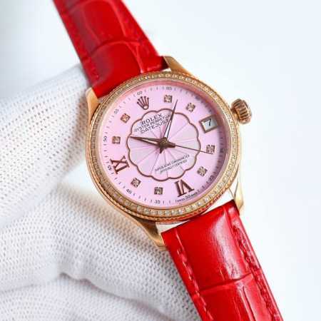 白壳 金壳 爆款推荐 演绎百变女神 年度最佳女款 劳力士 Rolex 日志型女款 Pl2 升级v10版 时尚女表 简约三针 夜时超强夜光 壳上采用独特施华洛世奇 - 点击图像关闭