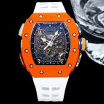 Richard Mille Rm65-01全新颜色 活力黄色 蓝色 全新工艺时尚更前卫镂空设计最新特别款 精品男士腕表 高端矿物质防刮镜面玻璃，配置316L精钢