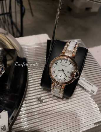 升级版表带白 金 钻圈加30 卡地亚 33Mm 鱼眼玻璃 针扣款 匠心之作卡地亚蓝气球，精致33Mm石英腕表，传统三针设计 星空运转 时间流淌 特殊工艺镶钻，个 - 点击图像关闭