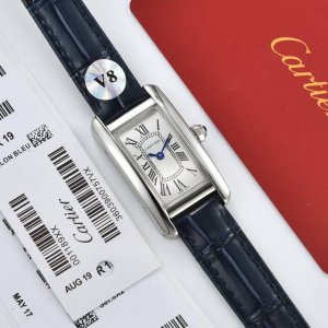白 金 钻30 V8台湾厂卡地亚-美国坦克-Cartier Tank Am ricaine腕表 小号表款 三码合一 采用蓝宝水石晶镜面 瑞士石英机芯 原版开模