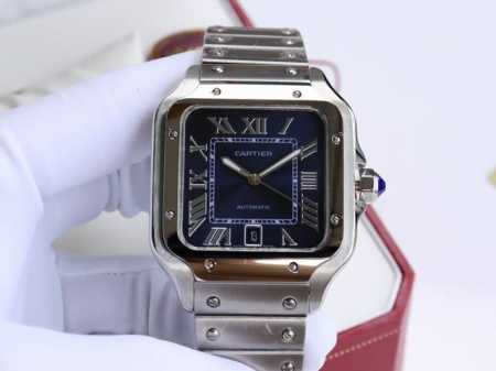 批价： 金+20卡地亚-Cartier 山度士系列 壳套采用316L精钢 表带：皮带 胶带可选 进口“锥形”高硬度水晶镜耐 全自动机械机芯 精益求精 欢迎品鉴 - 点击图像关闭