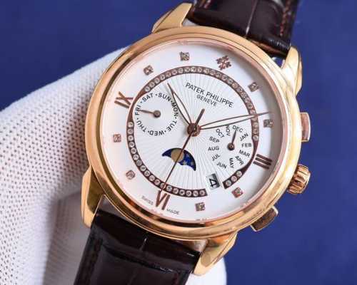 简约而不简单 :白 金枚 Pp最新款式 百达翡丽patek Philippe 搭配进口9100多功能机芯 零返修 功能 24小时,星期 星辰 月份 进口316精