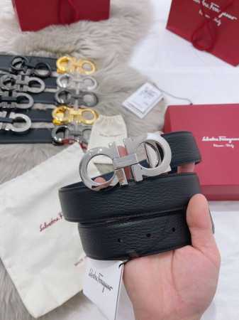 特 Ferragamo.菲拉格慕 全套包装包装 宽度3.5Cm 高级定制款男士皮带 双面进口牛皮 可双面使用 自行选择搭配 真材实料 很有质感 时尚经典不失风范 - 点击图像关闭