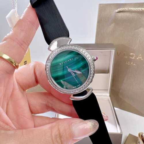宝格丽 Bvlgari Divas’ Dream 系列腕表。新增了主流色彩、这是女神专属的唯美单品，高贵奢华而内敛。整体设计依旧延续宝格丽Lvcea系列的造型，