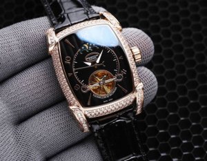 白 . 金20. 钢带20. Parmigiani帕玛强尼 -全新升级-奢华满钻版-12字月相-6字位陀飞轮 机芯运作一目了然、进口全自动机械机芯 请认准机芯图