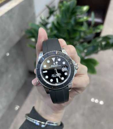 劳力士－Rolex Ym游艇系列－机械腕表 顶级进口机 316L精钢壳－防指纹陶瓷圈 舒适橡胶表带 原装保险扣 蓝宝石玻璃 超强防水 直径40Mm 厚度12Mm - 点击图像关闭