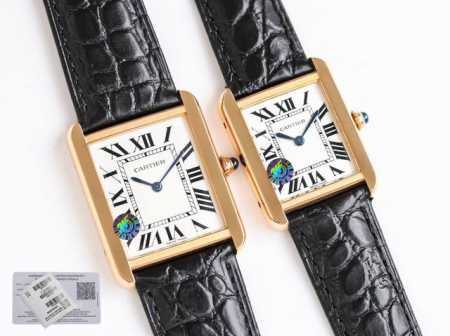 Sj出品 白壳 金壳 钻50 3Wf 卡地亚 坦克w5200003与w5200005两款型号同时发布，情侣手表大号小号，沿袭之前的复刻方案，采用原厂配件，拼装打 - 点击图像关闭