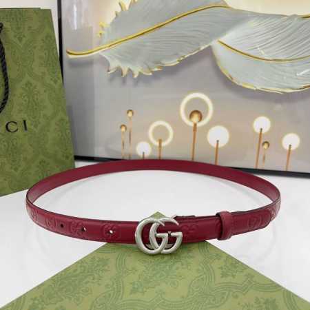 特 2.0Cm新款Gucci 双面头层牛皮压花 配Cc铜扣 时尚百搭 经典爆款 码数：75 80 85 90 95 100欧 - 点击图像关闭