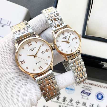 白壳 金壳 钢带+20浪琴-Longines 精品情侣腕表 经典三针设计 尊贵大气 绅士风范 卓越品质 热卖全城 采用进口石英机芯 顶级316精钢表壳 进口小牛 - 点击图像关闭