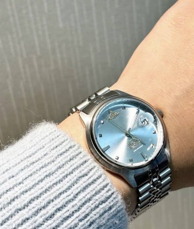 Vivienne Westwood 薇薇安 威斯特伍德 西太后 腕表 石英机芯 精钢表带 蓝色表盘 女表 可购礼盒 土星元素冰蓝盘
