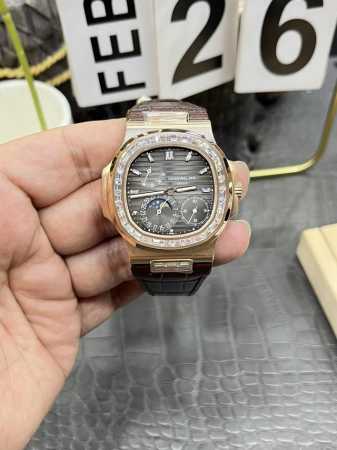 Ppf百达翡丽V3版本鹦鹉螺总裁5712玫瑰金钻圈款 40Mm*8.3Mm Cal.240一体机真动能机械 - 点击图像关闭
