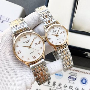 白壳 金壳 钢带+20浪琴-Longines 精品情侣腕表 经典三针设计 尊贵大气 绅士风范 卓越品质 热卖全城 采用进口石英机芯 顶级316精钢表壳 进口小牛