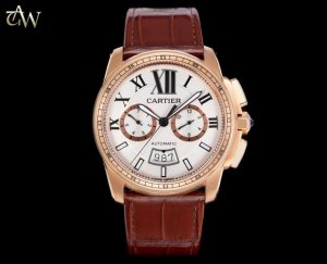 Gaw Factory 原版，，卡地亚卡历博系列原版进口9100机芯 零翻修 ，原装卡地亚标志陀片，具备月份，星期，日期等各种实用功能显示。原装精钢折叠表扣设计