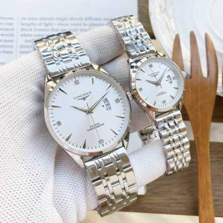 白壳 玫壳 钢带+20 最新浪琴-Longines 情侣对表 原装进口石英机芯 钢化玻璃 316L精钢表壳 直径男40Mm女30Mm 厚8Mm如果今天的阳光停止 - 点击图像关闭