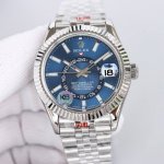 新品劳力士Rolex Sky-Dweller 天行者！ 表壳 尺寸42Mm，沉稳可靠、雍容大度！表圈采用劳力士Ring Command三角坑纹，旋转外圈可调转月