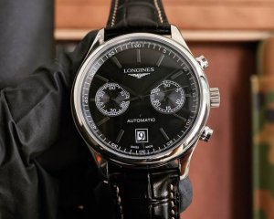 金+20V7版本推荐台湾厂做工浪琴-Longines 名匠系列制表大师机械手表，新款蓝色经典，多功能4813机芯，经典多功能款式，经典指针，蓝宝石鱼眼水晶镜面，