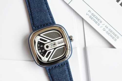 独家新款原单七个星期五 Sevenfriday自动机械男表Sf-M 50 送黑色硅胶带一付，支持官方Nfc软件验防伪 支持专柜验货 47.6Mm*47Mm 厚2