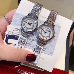 Longines 系列腕表 简约时尚、最佳单品. 316精钢材质，进口石英机芯，纯天然珍珠贝母表盘，搭配经典三针设计、 3字位日历星期显示，双卜拱形蓝光玻璃，原