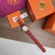 汤丽柏琦帆布石英6针计时手表，Tory Sport系列，两个颜色红色Tbw1036，蓝色Tbw1037,这款手表有着精致的表盘设计，金色的表壳搭配色彩鲜艳的织物