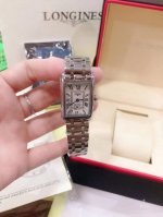 爆款跑量 林志玲同款钢带 浪琴超好看的小方表 浪琴-Longines戴卓维纳系列 精致两针半女士腕表 表带实心钢带 搭配精准进口机芯尺寸：33*22Mm厚7Mm