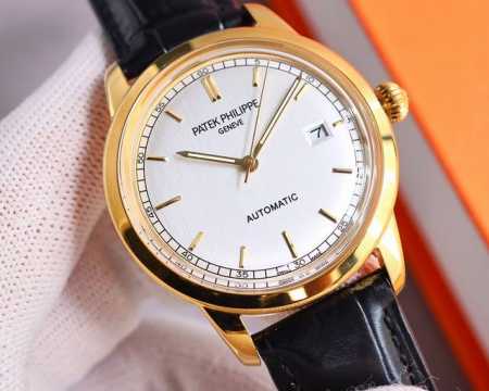 白壳 金壳 百达翡丽-Patek Philippe-火热新款式，新款锅盖，耗时长达8个月！超薄男士自动机械腕表，采用进口原装9015机芯，每小时振频28800次 - 点击图像关闭