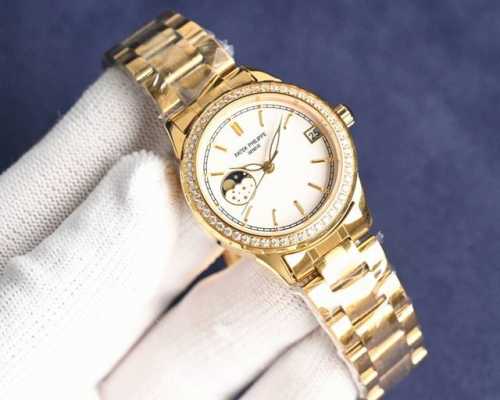 百达翡丽Patek Philippe 淑女珠宝系列 月[月亮]相系列9字位日月星辰功能，搭载原装进口月相机芯 0返修0售后 ， 采用高端珍珠贝母表盘时尚女表 夜