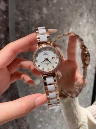 白壳180金 钻30陶瓷40 欧米茄 Omega 精品女神腕表 简约风格 尊贵大气 时尚百搭 最新爆款 采用零误差石英机芯 316精钢材质 进口陶瓷 真皮表带 - 点击图像关闭